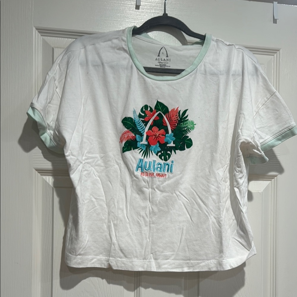 Disney Aulani White and Green Women's Top